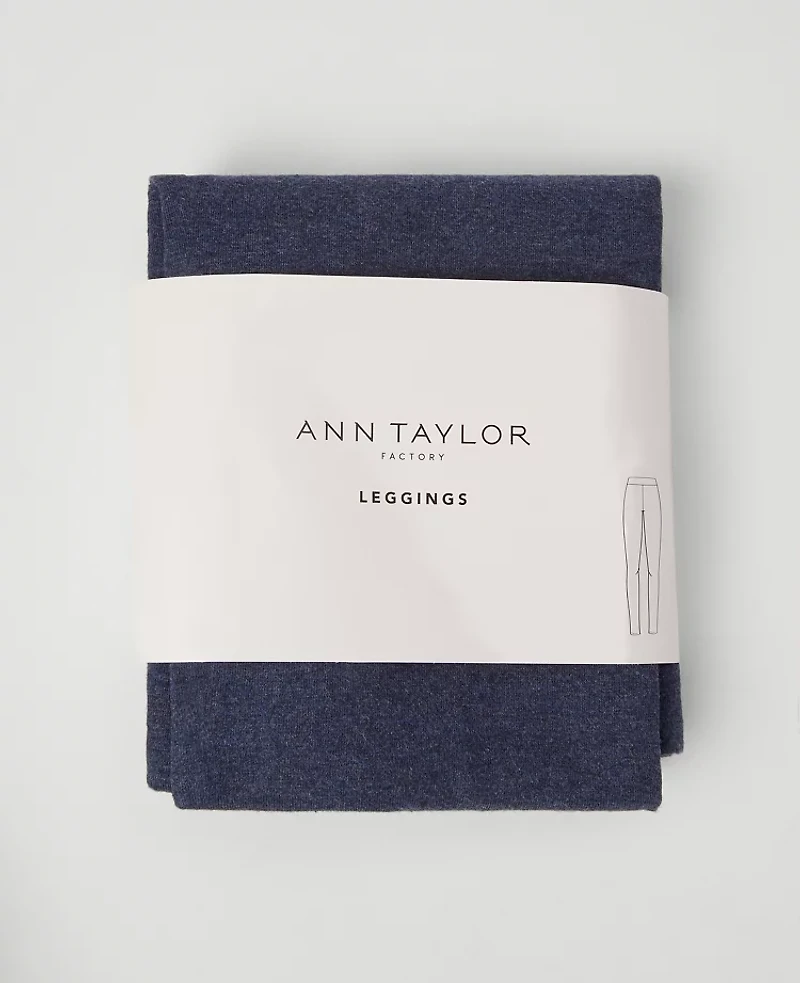 Ann Taylor Heathered Essential Leggings Dark Navy Heather Women's