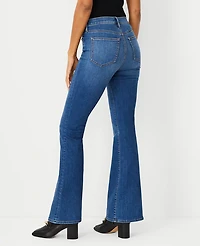 Ann Taylor Mid Rise Boot Jeans Bright Indigo Wash Women's