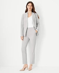 Ann Taylor The High Rise Side Zip Ankle Pant in Bi-Stretch Size 12 Pebble Grey Melange Women's