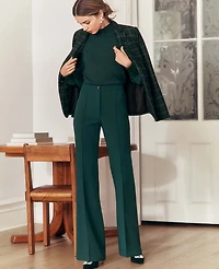 Ann Taylor The Flare Trouser Pant in Double Crepe Size 8 Precious Emerald Women's
