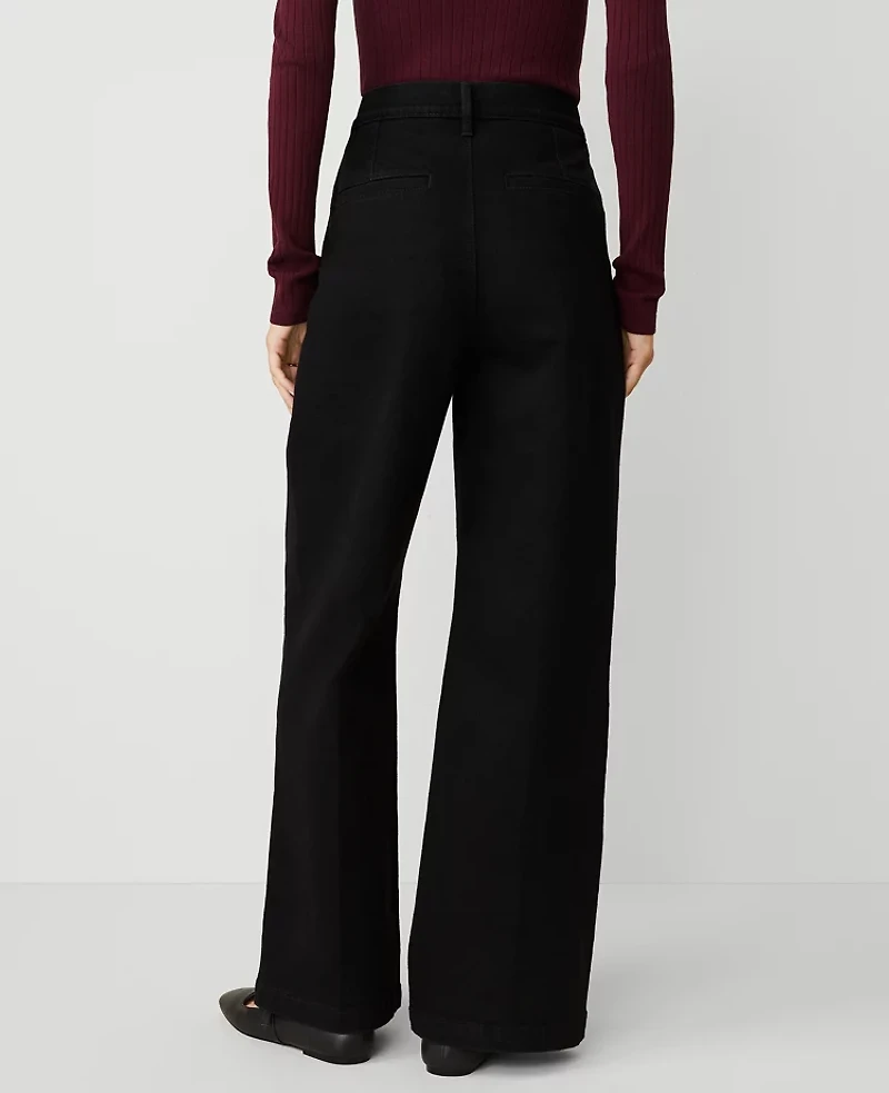 Ann Taylor The Pleated Trouser Size 4 Classic Black Wash Women's