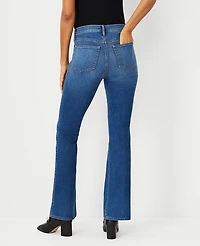 Ann Taylor Mid Rise Boot Jeans Bright Indigo Wash