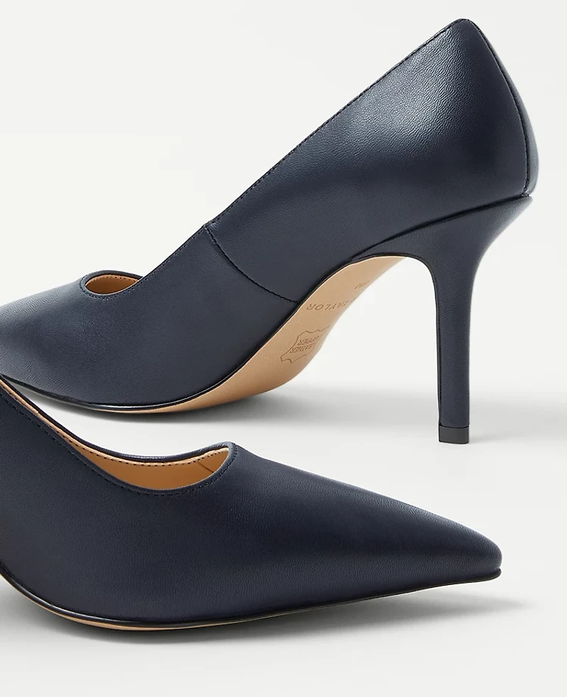 Ann Taylor Mae Leather Pumps Women's