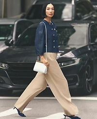 Ann Taylor The Petite Pleated Wide-Leg Pant Women's