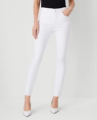 Ann Taylor Petite Mid Rise Skinny Jeans in White Size 16 Women's