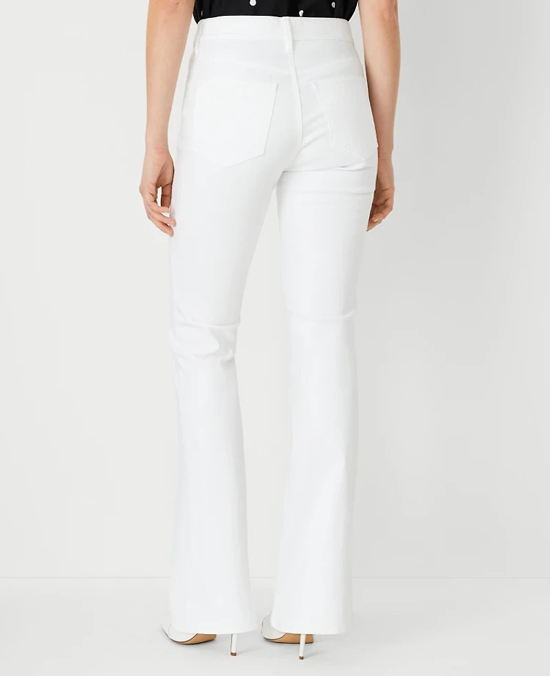 Ann Taylor Mid Rise Boot Jeans White - Curvy Fit Women's