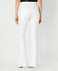 Ann Taylor Mid Rise Boot Jeans White - Curvy Fit Women's