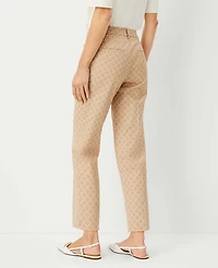 Ann Taylor The Relaxed Cotton Ankle Pant in Check Size 2 Baguette Women's