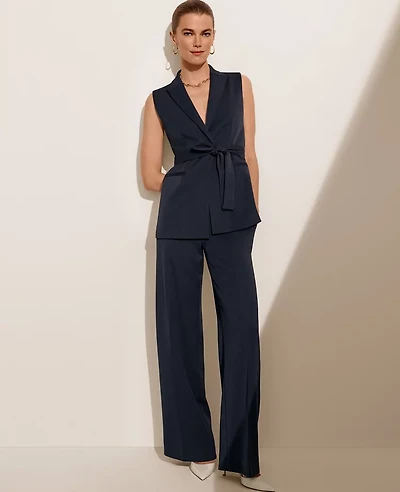 Ann Taylor The Petite Wide-Leg Pant Size 14 Night Sky Women's