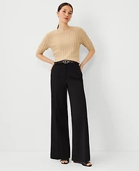 Ann Taylor The Wide-Leg Pant Black Women's