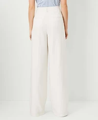Ann Taylor The Petite Pleated Wide-Leg Pant Size 16 Winter White Women's