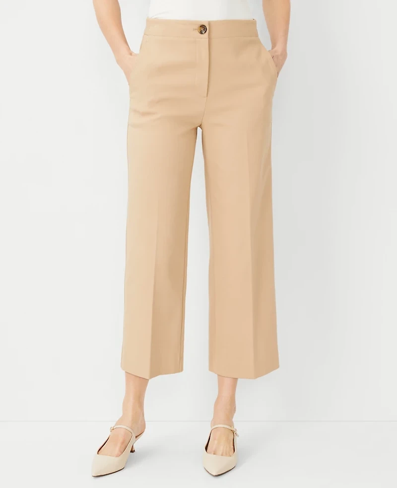 Ann Taylor The Petite Kate Wide Leg Crop Pant - Curvy Fit Women's