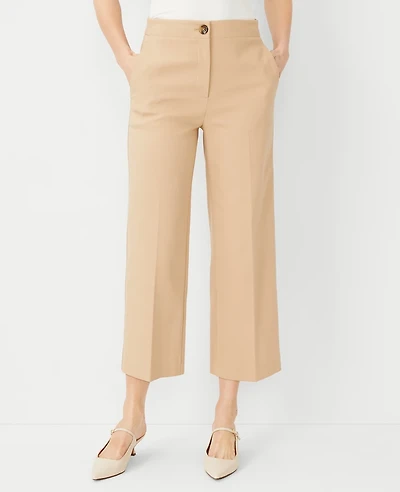 Ann Taylor The Petite Kate Wide Leg Crop Pant - Curvy Fit Women's