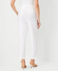 Ann Taylor The Tall Belted Pleated Taper Pant White Women's
