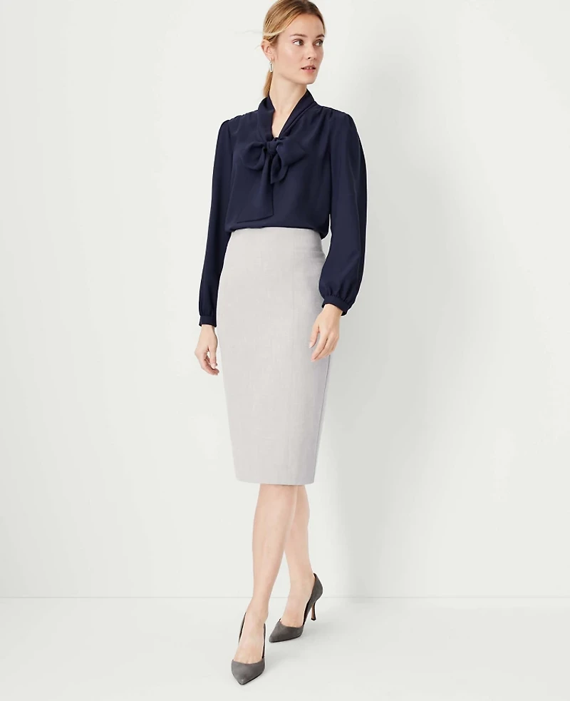 Ann Taylor The Petite High Waist Seamed Pencil Skirt in Bi-Stretch