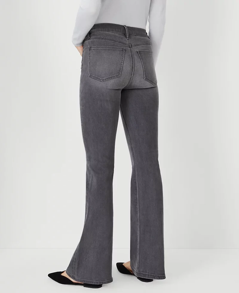 Ann Taylor Tall Mid Rise Boot Jeans in Mid Grey Wash Size 4 Women's