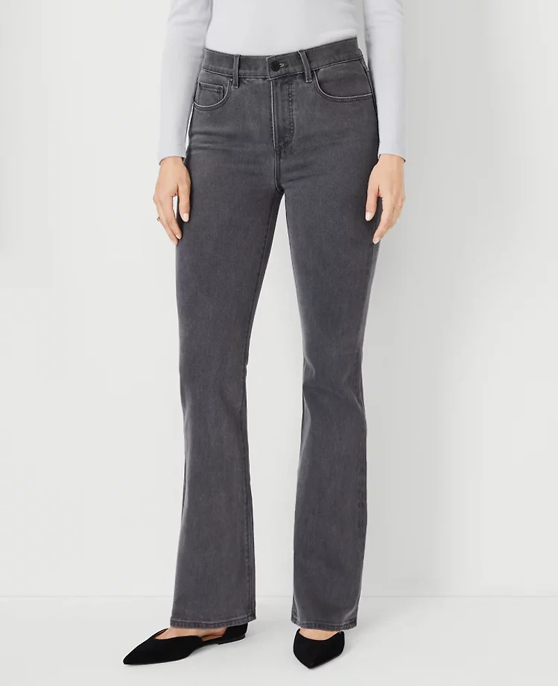 Ann Taylor Tall Mid Rise Boot Jeans in Mid Grey Wash Size 4 Women's
