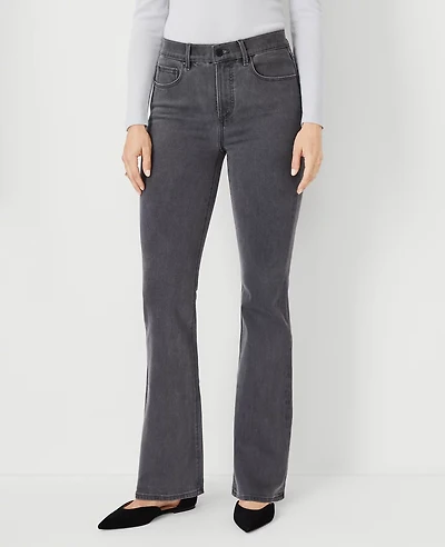 Ann Taylor Tall Mid Rise Boot Jeans in Mid Grey Wash Size 4 Women's