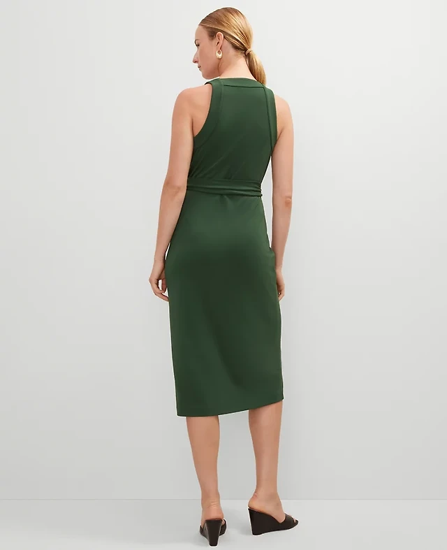 long draped halter dress Chanterra | Brown Halter-Neck Maxi Dress With Draped-Detailing main image 1