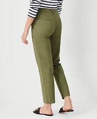 Ann Taylor Seamed Straight Ankle Pant Green Kalamata Women's