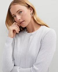 Ann Taylor Shimmer Open Cardigan Metallic Women's