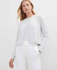 Ann Taylor Shimmer Open Cardigan Metallic Women's