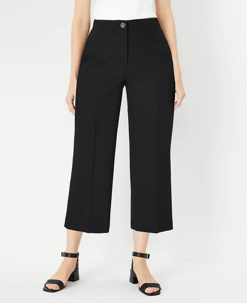 Ann Taylor The Kate Wide-Leg Crop Pant - Curvy Fit Women's