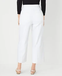 Ann Taylor The Kate Wide-Leg Crop Pant - Curvy Fit White Women's