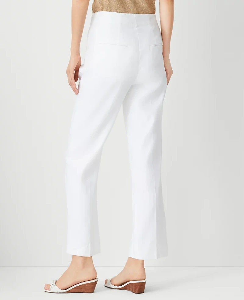 Ann Taylor The Pencil Sailor Pant Linen Twill White Women's