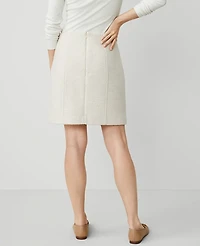 Ann Taylor Seamed A-Line Skirt Sand Shell Women's
