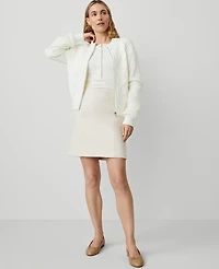 Ann Taylor Seamed A-Line Skirt Sand Shell Women's