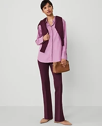 Ann Taylor The Skinny Flare Size 6 Plum Rose Women's