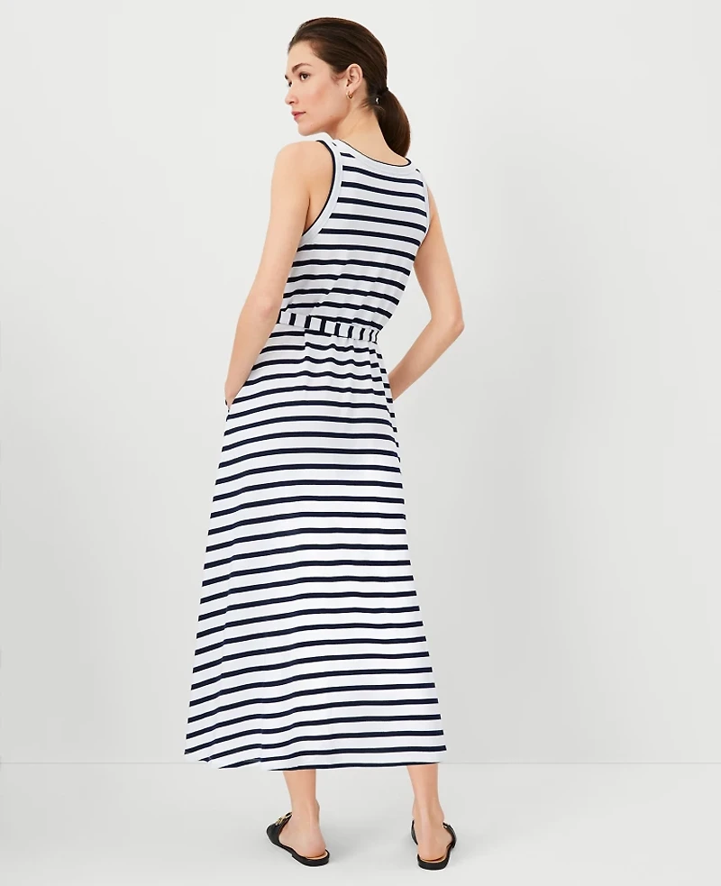 Ann Taylor Petite AT Weekend Trapeze Maxi Dress Night Sky Women's