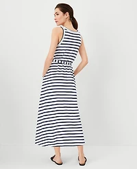 Ann Taylor Petite AT Weekend Trapeze Maxi Dress Night Sky Women's