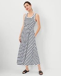 Ann Taylor Petite AT Weekend Trapeze Maxi Dress Night Sky Women's