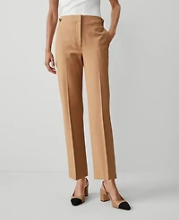 Ann Taylor The Petite Button Pencil Pant in Twill Size 12 Perfect Camel Women's