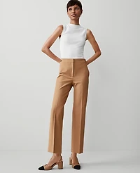 Ann Taylor The Petite Button Pencil Pant in Twill Size 12 Perfect Camel Women's