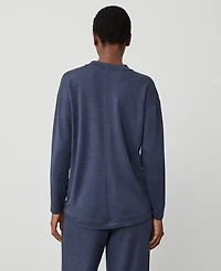 Ann Taylor Shawl Lounge Cardigan Size XS Dark Navy Heather Women's