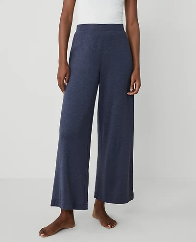 Ann Taylor Wide Leg Lounge Pant Size Medium Dark Navy Heather Women's