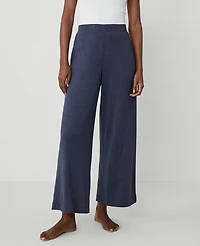 Ann Taylor Wide Leg Lounge Pant Size Medium Dark Navy Heather Women's