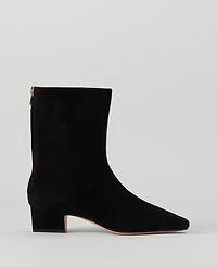 Ann Taylor Tapered Heel Suede Bootie Size 5 1/2 Black Women's