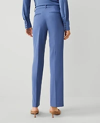 Ann Taylor The Mid Rise Straight Pant in Seasonless Stretch - Curvy Fit Size 0 Precious Sapphire Women's
