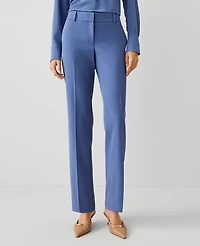 Ann Taylor The Mid Rise Straight Pant in Seasonless Stretch - Curvy Fit Size 0 Precious Sapphire Women's