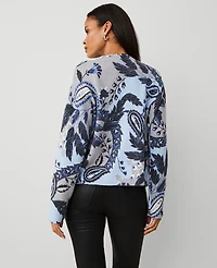 Ann Taylor Floral Drop Shoulder Sweater Size XL Magnesium For Sweaters Women's