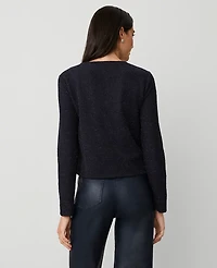 Ann Taylor Metallic Shimmer Button Jacket Size XS Night Sky Women's