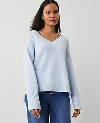 Ann Taylor Oversized V-Neck Sweater Small Women's