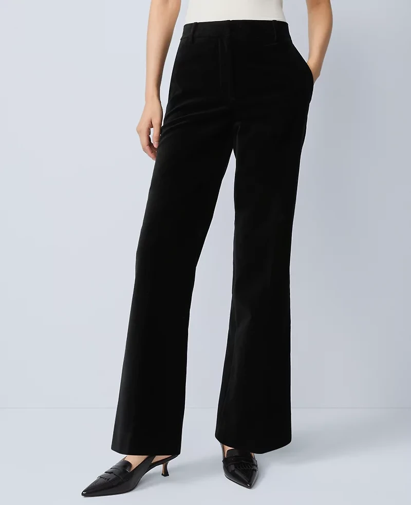 Ann Taylor The Jayne Trouser Velvet Black Women's