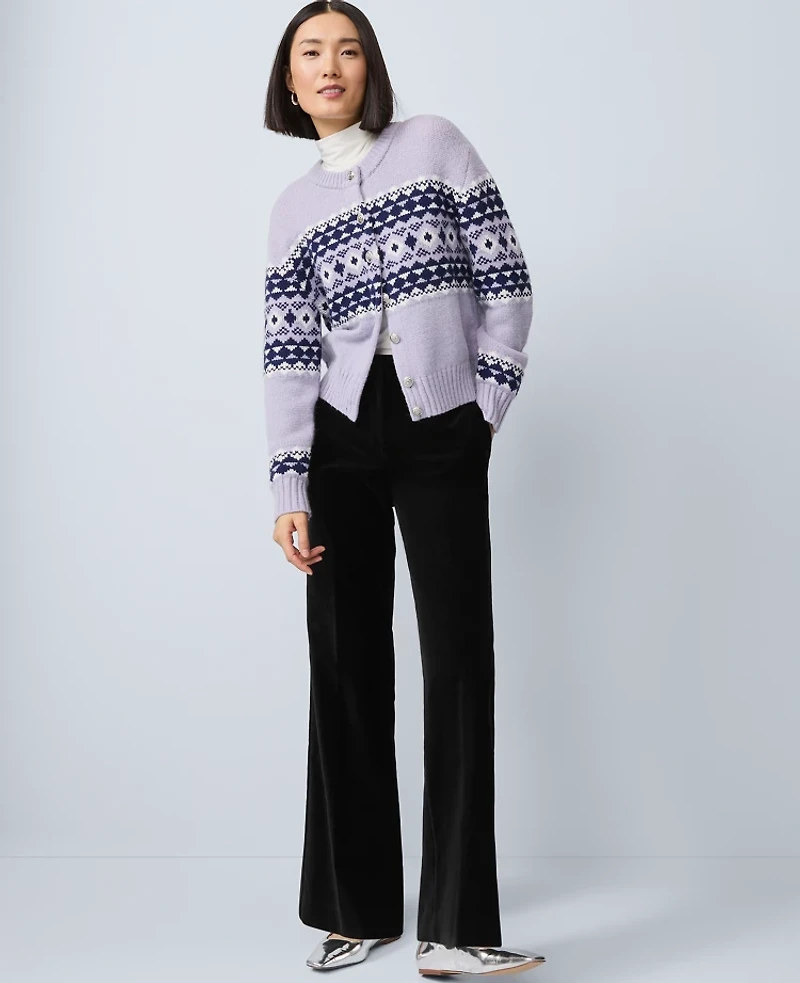 Ann Taylor The Jayne Trouser Velvet Black Women's