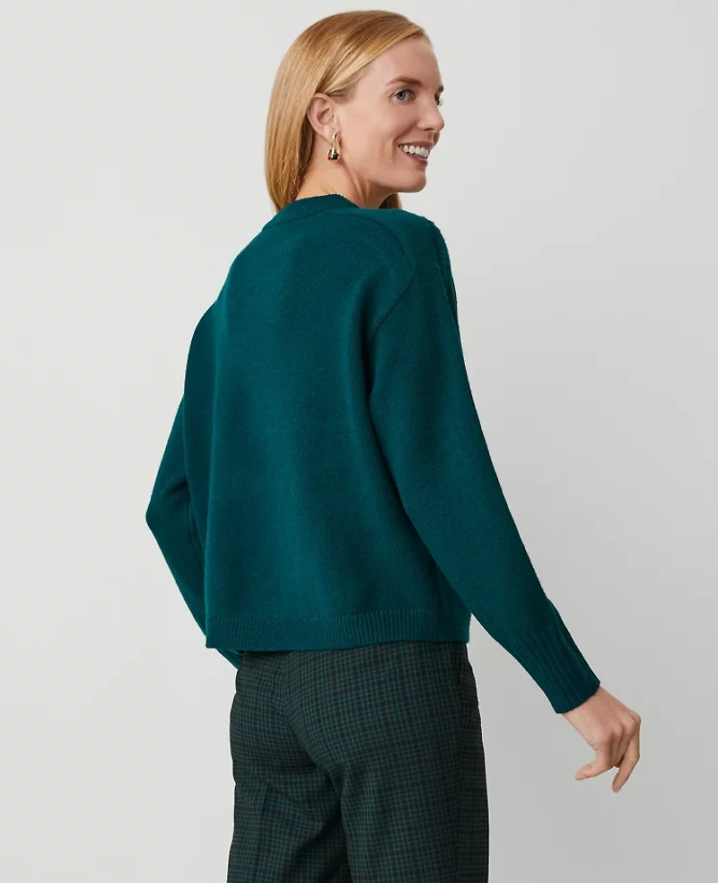 Ann Taylor Cable Sweater Size XL Rainforest Women's