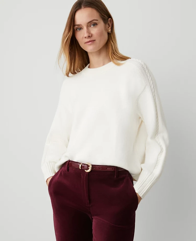 Ann Taylor Cable Sweater Women's
